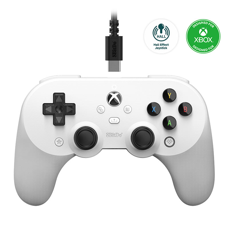 8BitDo Pro 2 Wired Controller for Xbox (Hall Effect joysticks) - Gamepad Edition for Compatible Devices