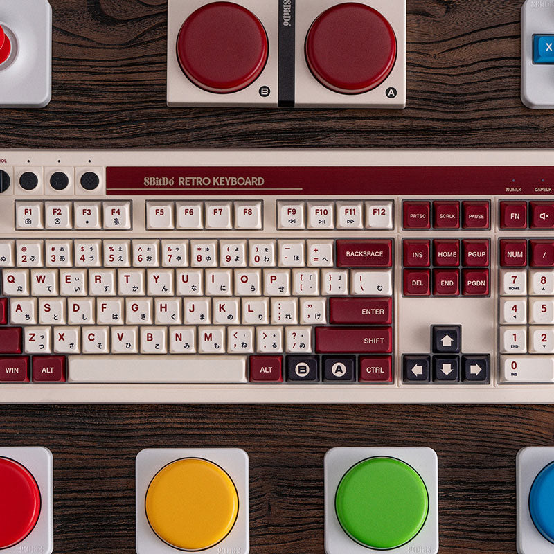 8BitDo Retro 108 Mechanical Keyboard - Desktop Keyboard Collection for Everyday Use