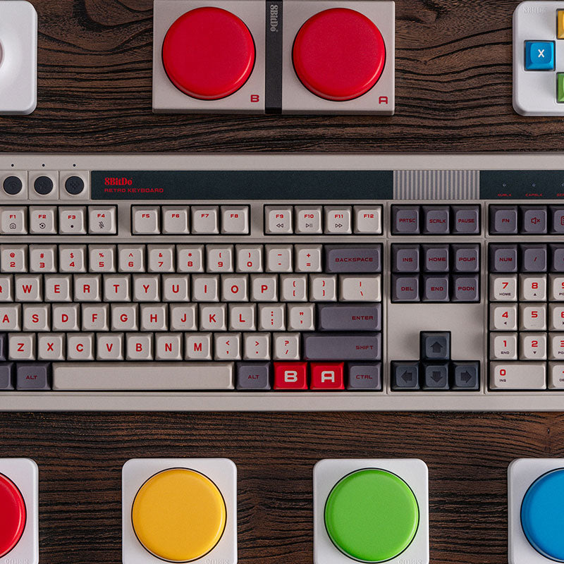 8BitDo Retro 108 Mechanical Keyboard - Desktop Keyboard Collection for Everyday Use