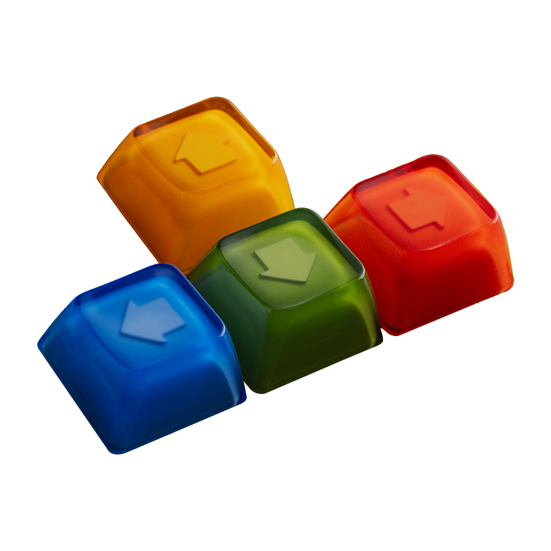 8BitDo Double-Layered Crystal Arrow Keycaps - Keycap Edition for Compatible Keyboard Designs