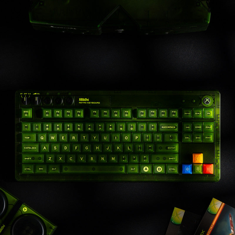 8BitDo Retro 87 Mechanical Keyboard - Xbox Edition - Desktop Keyboard Collection for Everyday Use