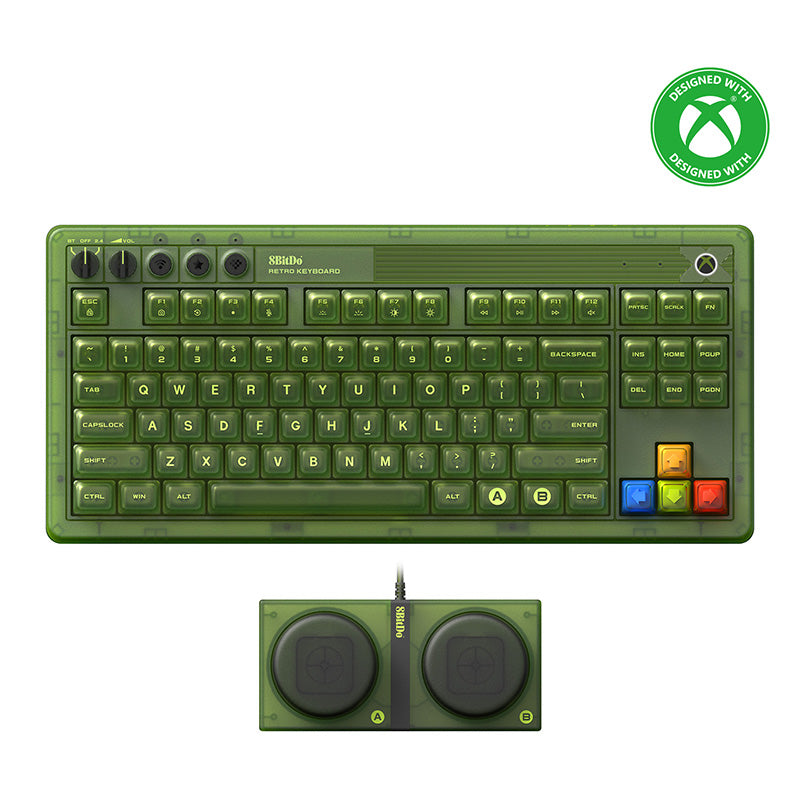 8BitDo Retro 87 Mechanical Keyboard - Xbox Edition - Desktop Keyboard Collection for Everyday Use