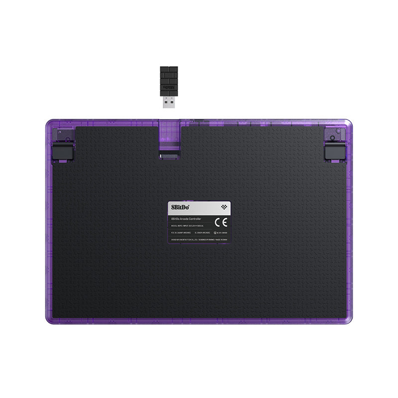 8BitDo Arcade Controller - Transparent Purple Signature Edition - Arcade-Style Game Control Edition