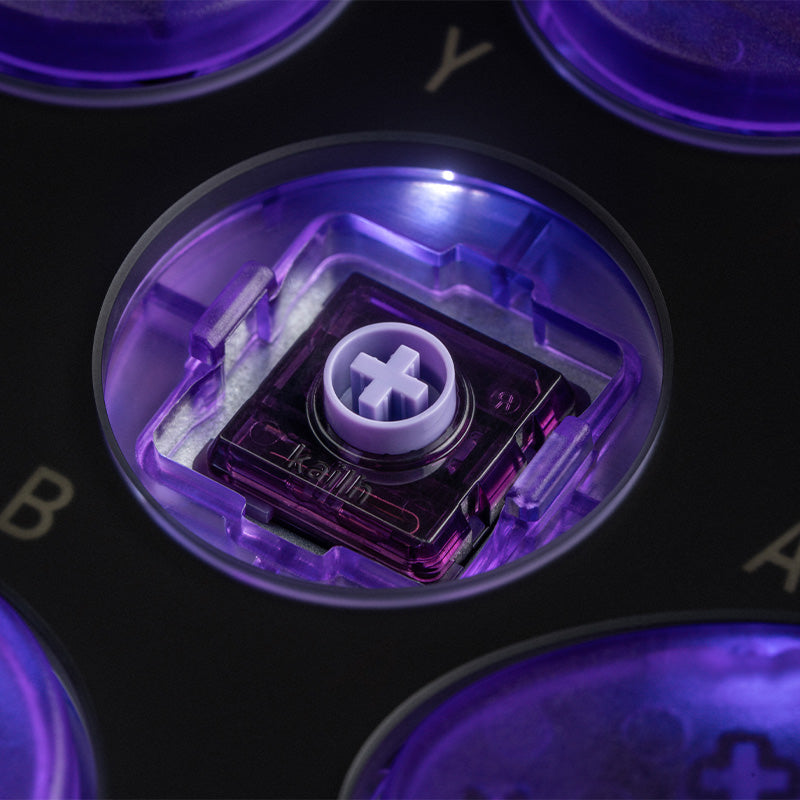 8BitDo Arcade Controller - Transparent Purple Signature Edition - Arcade-Style Game Control Edition