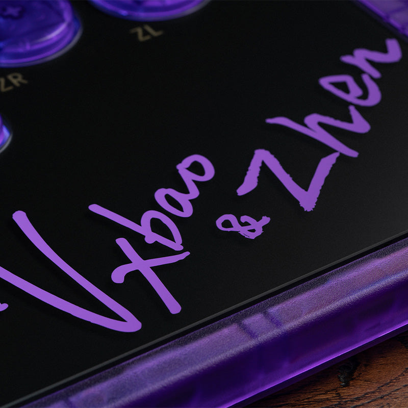 8BitDo Arcade Controller - Transparent Purple Signature Edition - Arcade-Style Game Control Edition